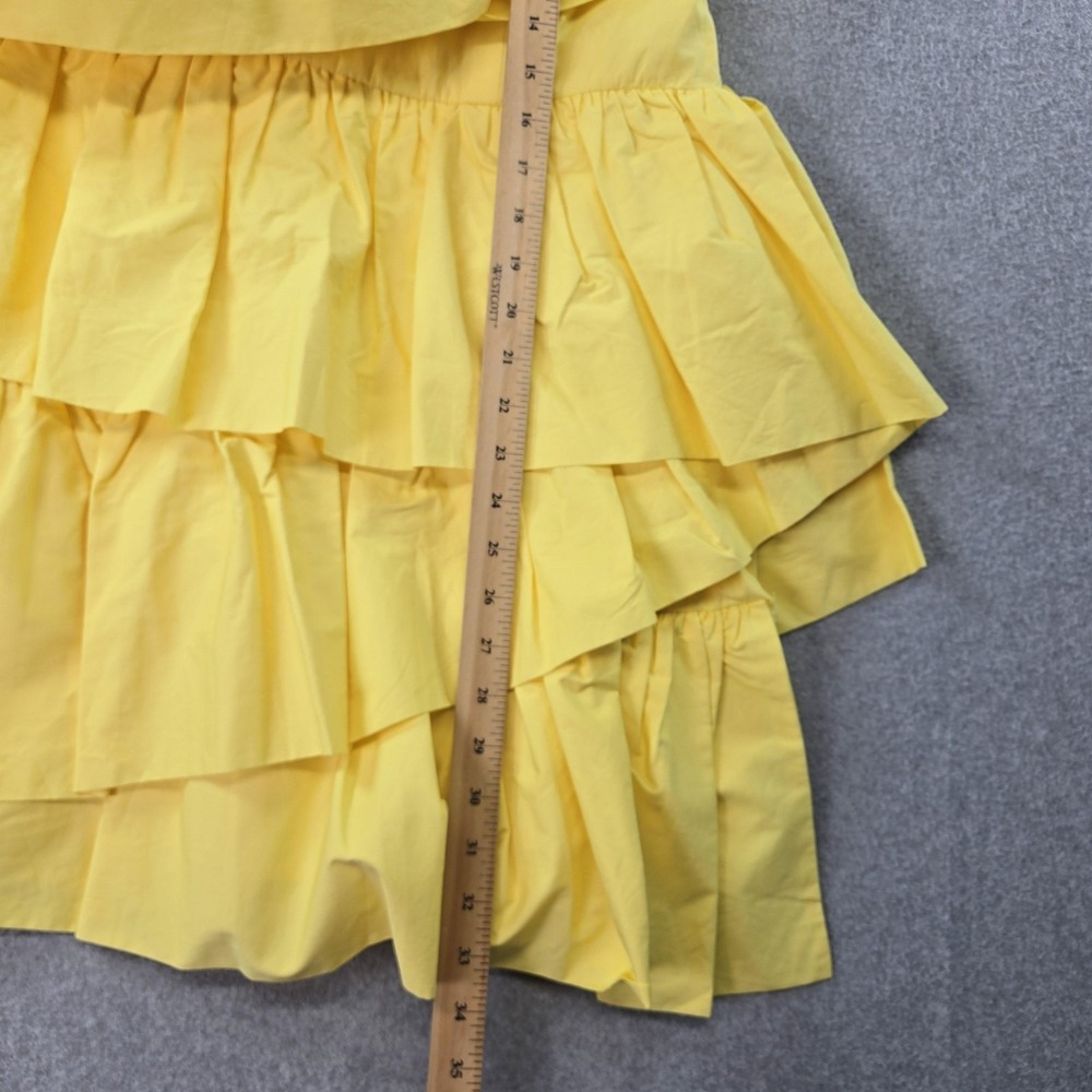 Yellow One-Shoulder Ruffle Asymmetrical Dress - Picture 9 of 11